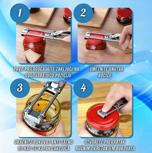 (Zimska posebna ponuda – 30% popusta) ⚙️👍Podesivi otvarač za boce od nehrđajućeg čelika – protuklizni dizajn, ergonomski zahvat koji štedi trud i univerzalna primjena