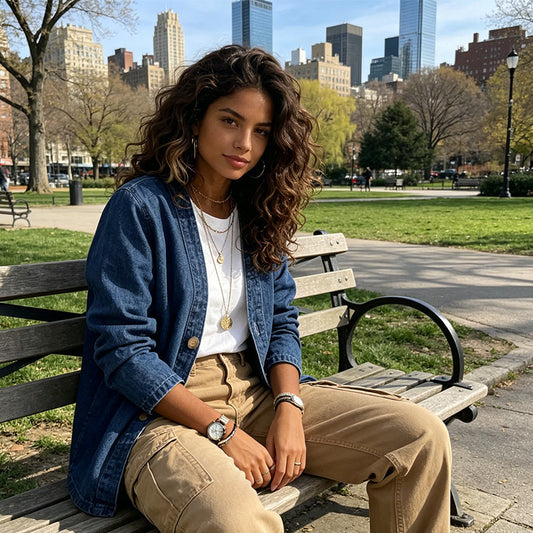 🧥Novo 50% popusta! 🍊Klasična traper jakna na kopčanje za žene