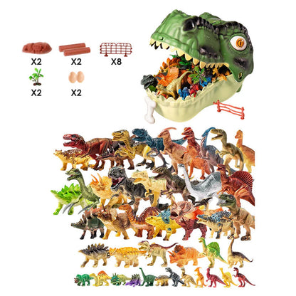 🦖 Szórakoztató és oktató célú dinoszaurusz játékok – élethű állatmodellek – Tyrannosaurus rex és Triceratops puha gumi szett