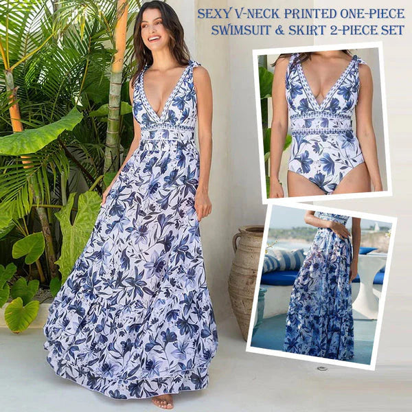 🚨 Samo danas! 50% popusta!🩱Dvodijelni kupaći kostim s suknjom i V-izrezom✨Odvojiva suknja, oblikuje trbuh i naglašava figuru, savršen za plažu i odmore