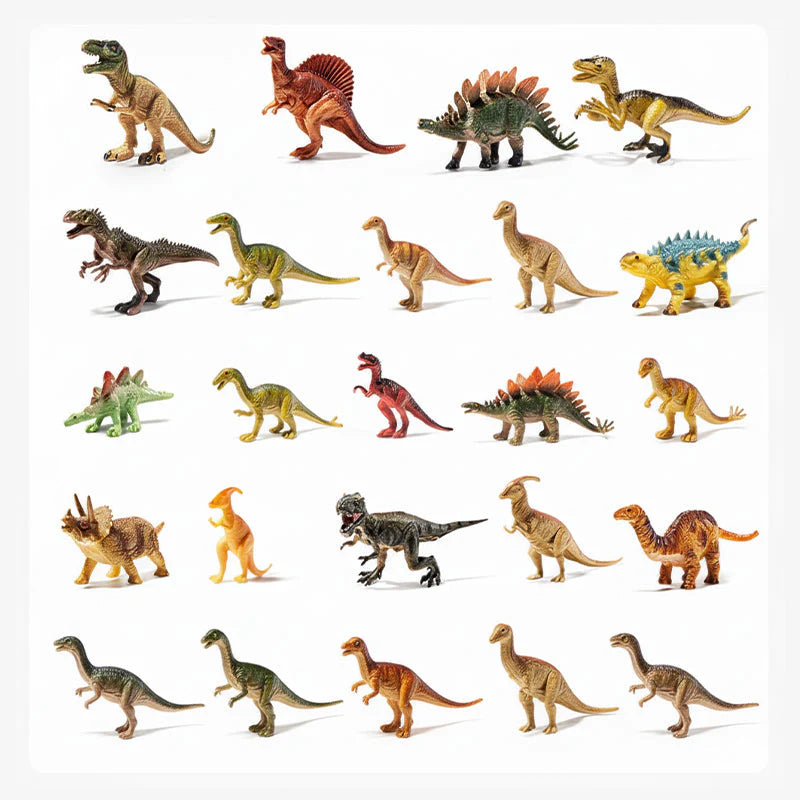 🦖 Szórakoztató és oktató célú dinoszaurusz játékok – élethű állatmodellek – Tyrannosaurus rex és Triceratops puha gumi szett