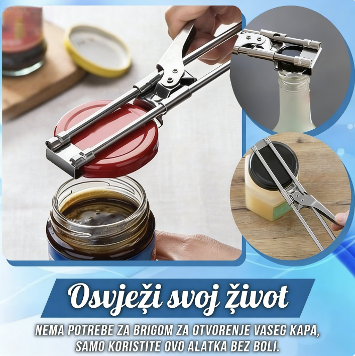 (Zimska posebna ponuda – 30% popusta) ⚙️👍Podesivi otvarač za boce od nehrđajućeg čelika – protuklizni dizajn, ergonomski zahvat koji štedi trud i univerzalna primjena