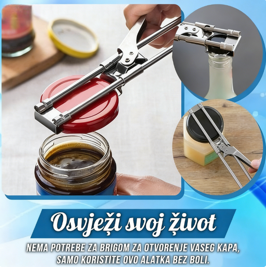 (Zimska posebna ponuda – 30% popusta) ⚙️👍Podesivi otvarač za boce od nehrđajućeg čelika – protuklizni dizajn, ergonomski zahvat koji štedi trud i univerzalna primjena