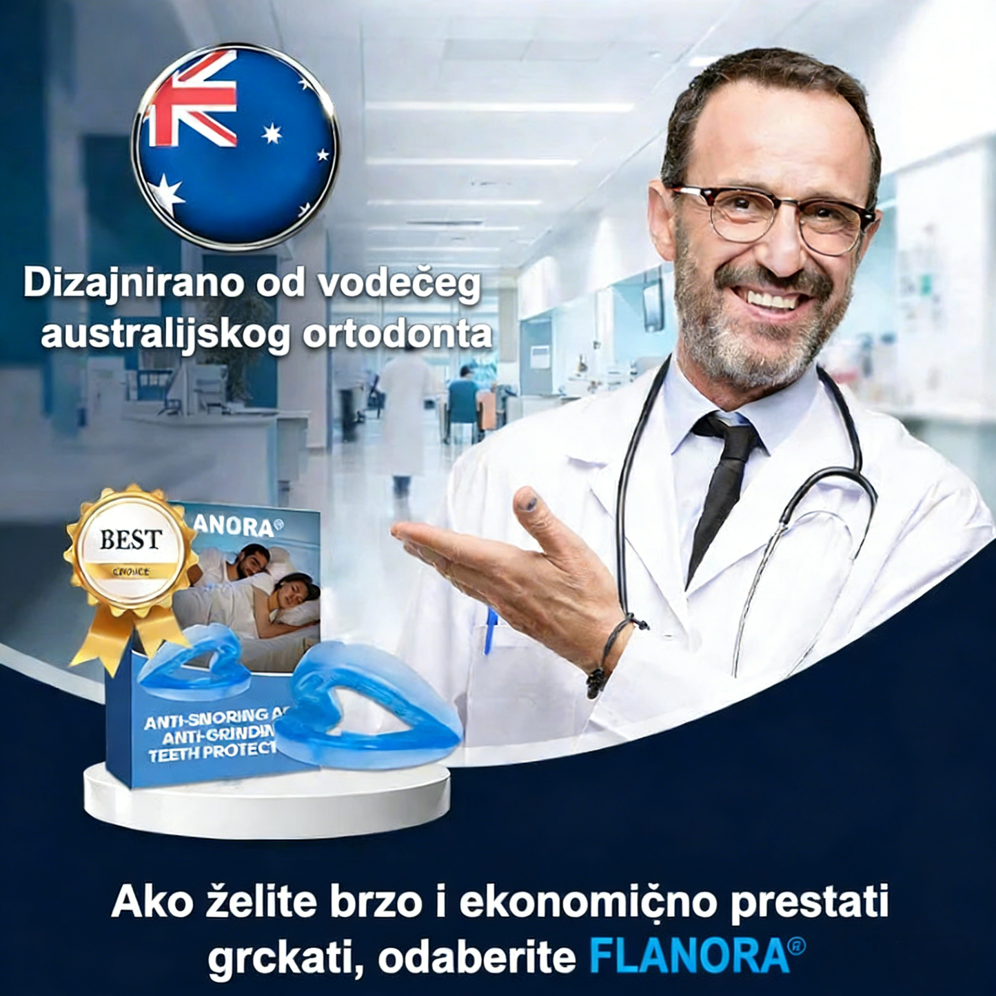 🔝🦷[Službena trgovina brenda] Flanora® podesiva ustna štitnica protiv hrkanja, univerzalna veličina