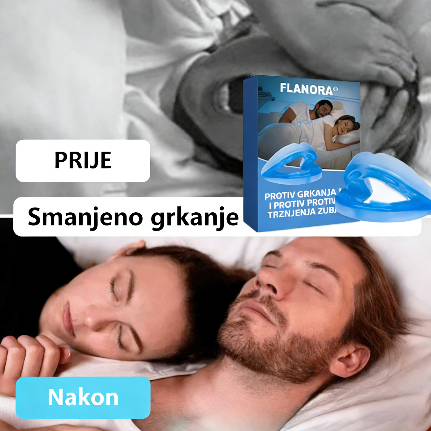 🔝🦷[Službena trgovina brenda] Flanora® podesiva ustna štitnica protiv hrkanja, univerzalna veličina