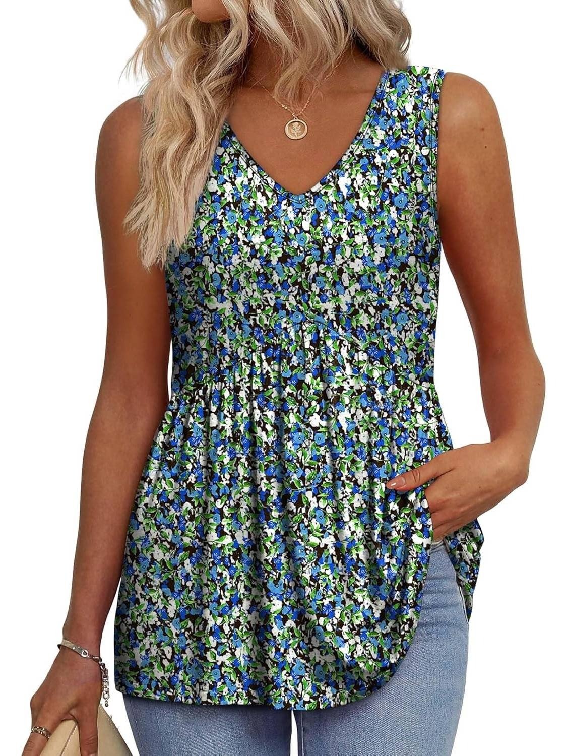 💖RASPRODAJA ZADNJEG DANA 50% POPUSTA✨Ženske svečane topići bez rukava s V-izrezom i babydoll krojem