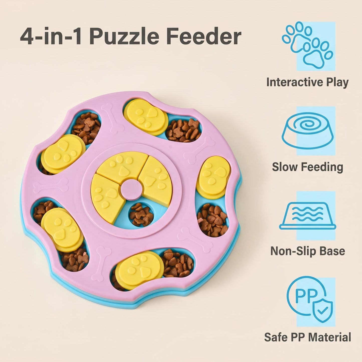 🐶Kutyáknak szánt, az IQ fejlesztését és a mentális stimulációt elősegítő puzzle-játékok, kutyakekszes puzzle-játékok