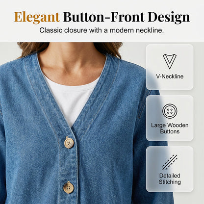 🧥Novo 50% popusta! 🍊Klasična traper jakna na kopčanje za žene