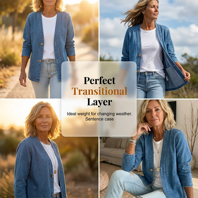 🧥Novo 50% popusta! 🍊Klasična traper jakna na kopčanje za žene