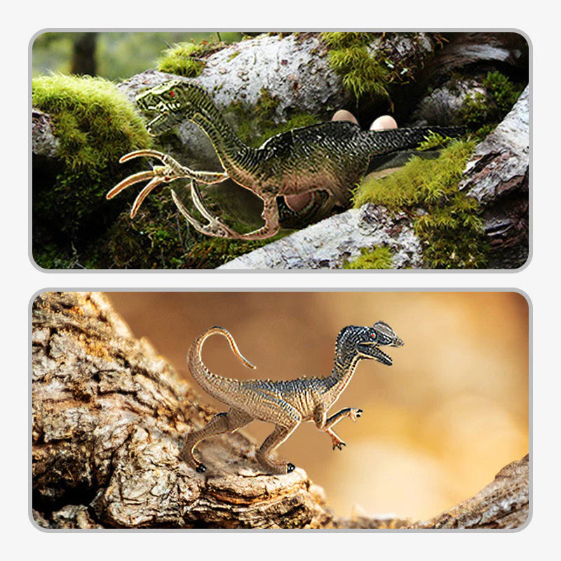 🦖 Szórakoztató és oktató célú dinoszaurusz játékok – élethű állatmodellek – Tyrannosaurus rex és Triceratops puha gumi szett