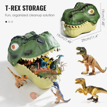 🦖 Szórakoztató és oktató célú dinoszaurusz játékok – élethű állatmodellek – Tyrannosaurus rex és Triceratops puha gumi szett