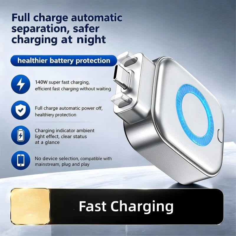 🛡️⚡Gyors töltő adapter automatikus kikapcsolással