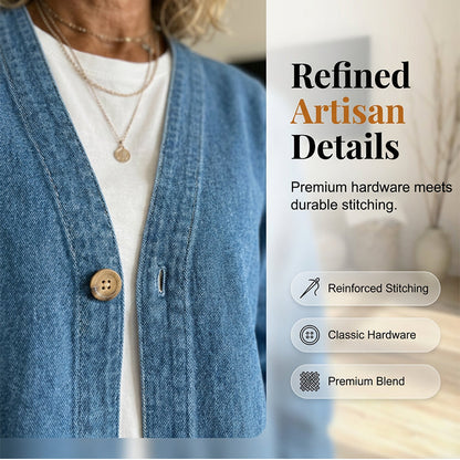 🧥Novo 50% popusta! 🍊Klasična traper jakna na kopčanje za žene