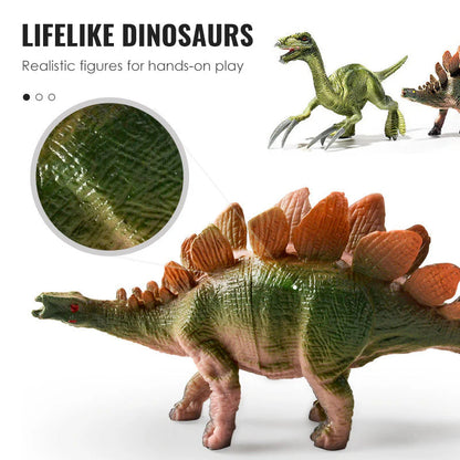 🦖 Szórakoztató és oktató célú dinoszaurusz játékok – élethű állatmodellek – Tyrannosaurus rex és Triceratops puha gumi szett