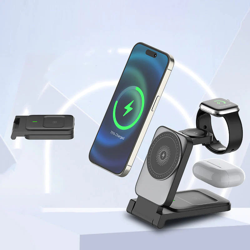 3-u-1 sklopivi magnetski bežični punjač