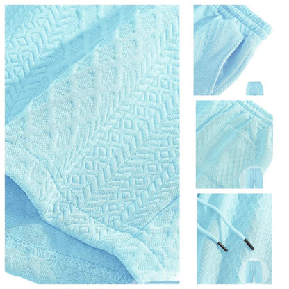 👕 50% POPUSTA! 💎 Muški dvodijelni komplet s uzorkom dijamanata – majica kratkih rukava i kratke hlače – prozračan, otporan na gužvanje i ležeran ljetni izgled ☀️