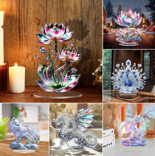 1😍Šarene akrilne životinjske figure za vaš stol