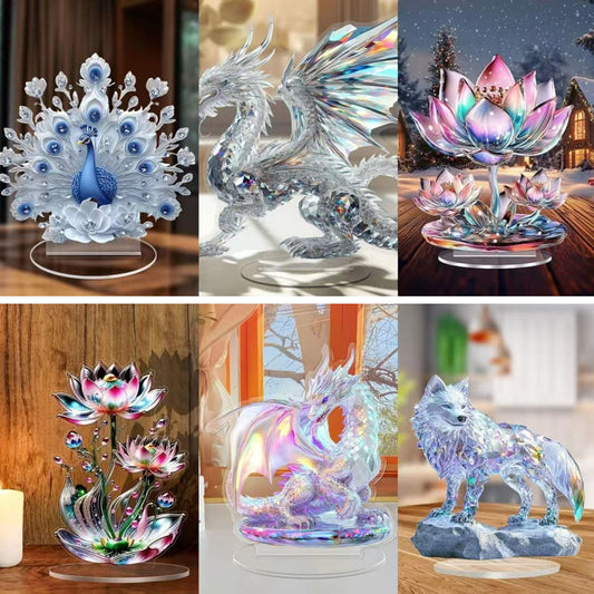 1😍Šarene akrilne životinjske figure za vaš stol